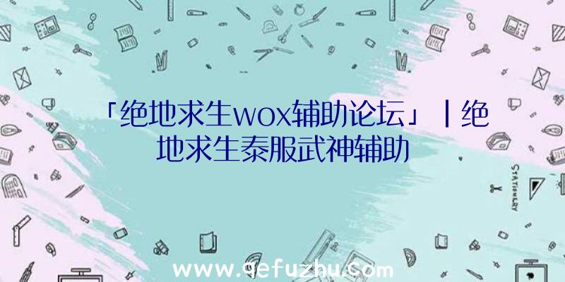 「绝地求生wox辅助论坛」|绝地求生泰服武神辅助